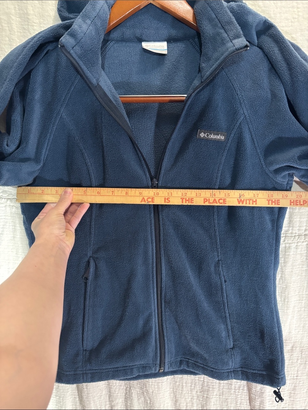 Columbia Dark Blue Full-Zip Teddy Fleece Jacket - Picture 5 of 9
